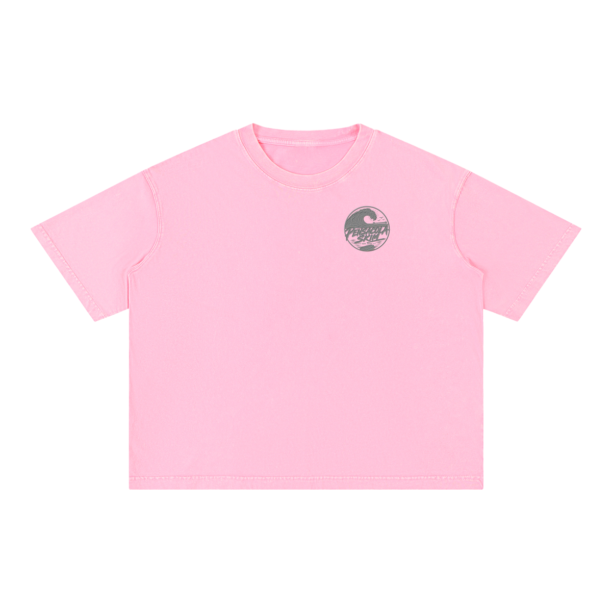 Pensacola Skim Silver Graphic Mineral Wash Boxy Cotton T-Shirt