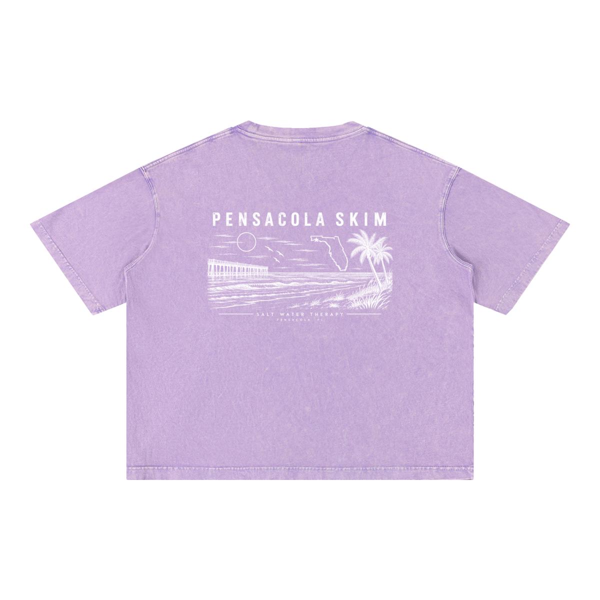 Pensacola Skim Salt Water Therapy Mineral Wash Boxy Cotton T-Shirt