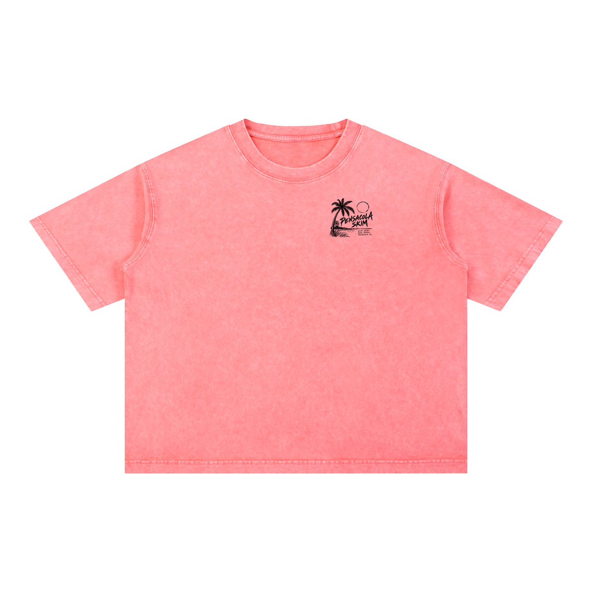 Pensacola Skim Coastal Graphic Mineral Wash Boxy Cotton T-Shirt