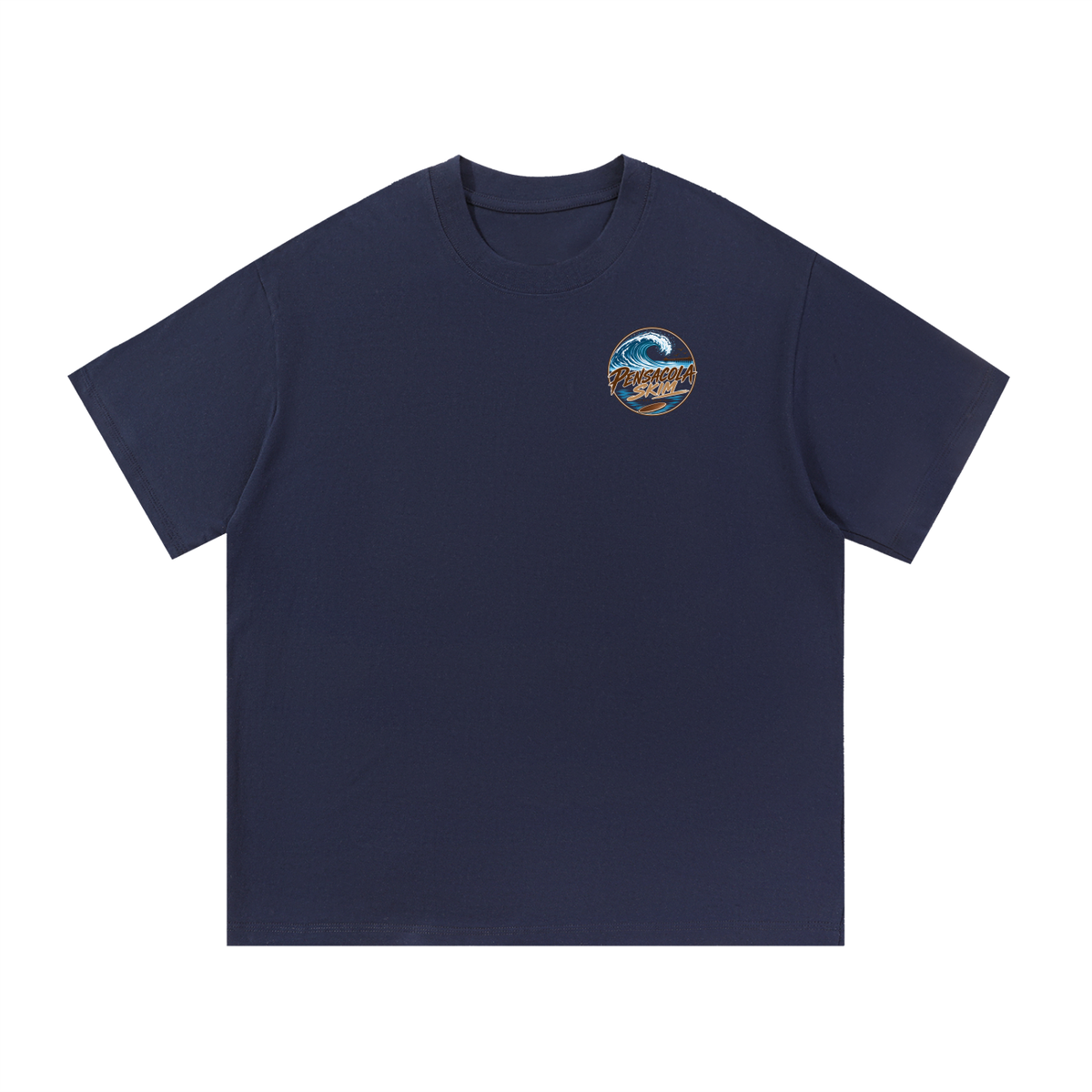 Pensacola Skim Neutral Color Logo Graphic Classic Fit Cotton T-Shirt