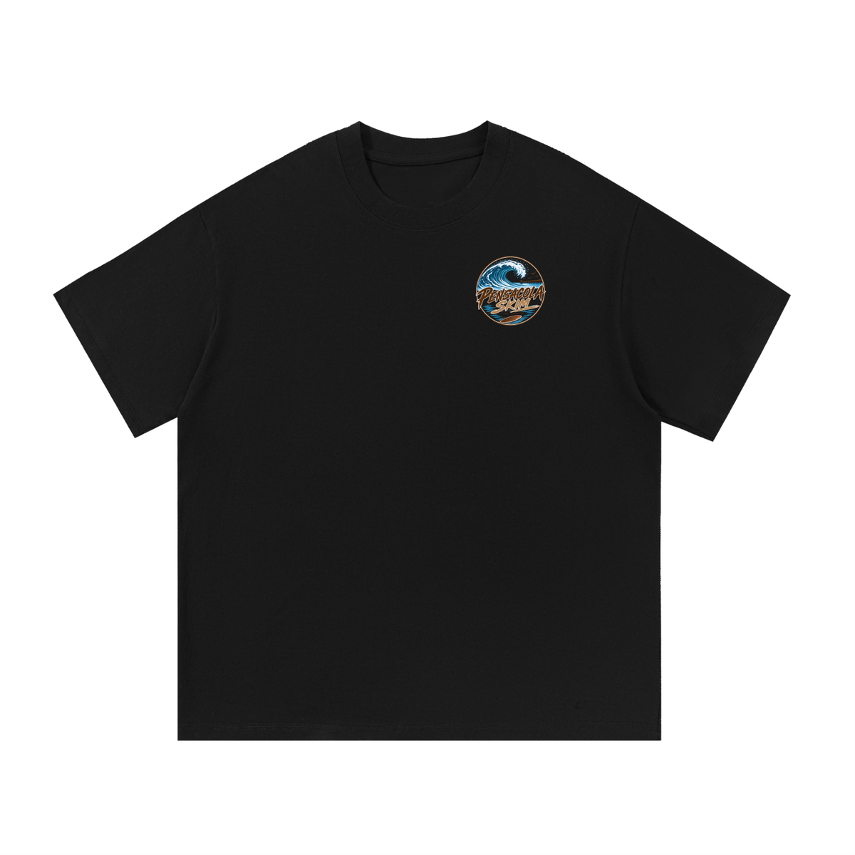 Pensacola Skim Neutral Color Logo Graphic Classic Fit Cotton T-Shirt