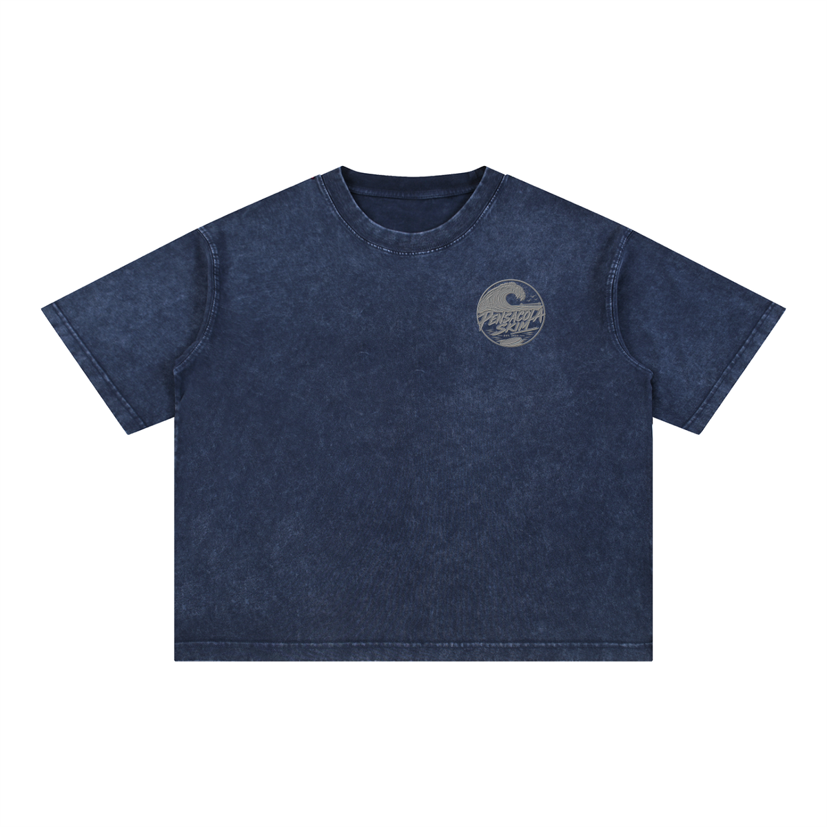 Pensacola Skim Silver Graphic Mineral Wash Boxy Cotton T-Shirt