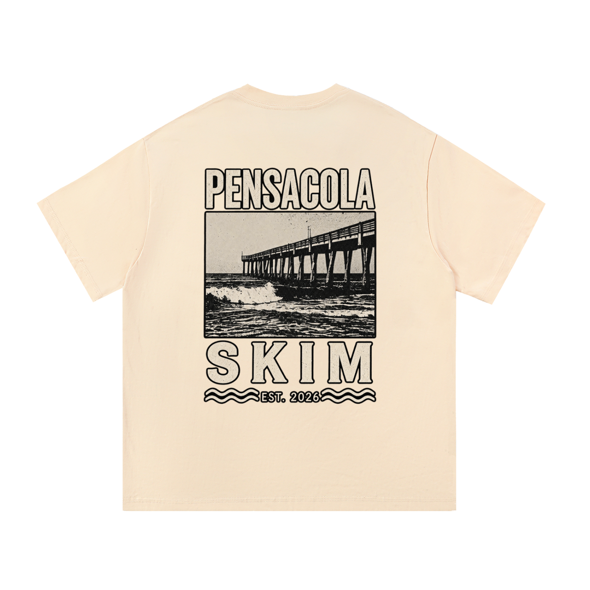 Pensacola Skim Pier Graphic Regular Fit Cotton T-Shirt