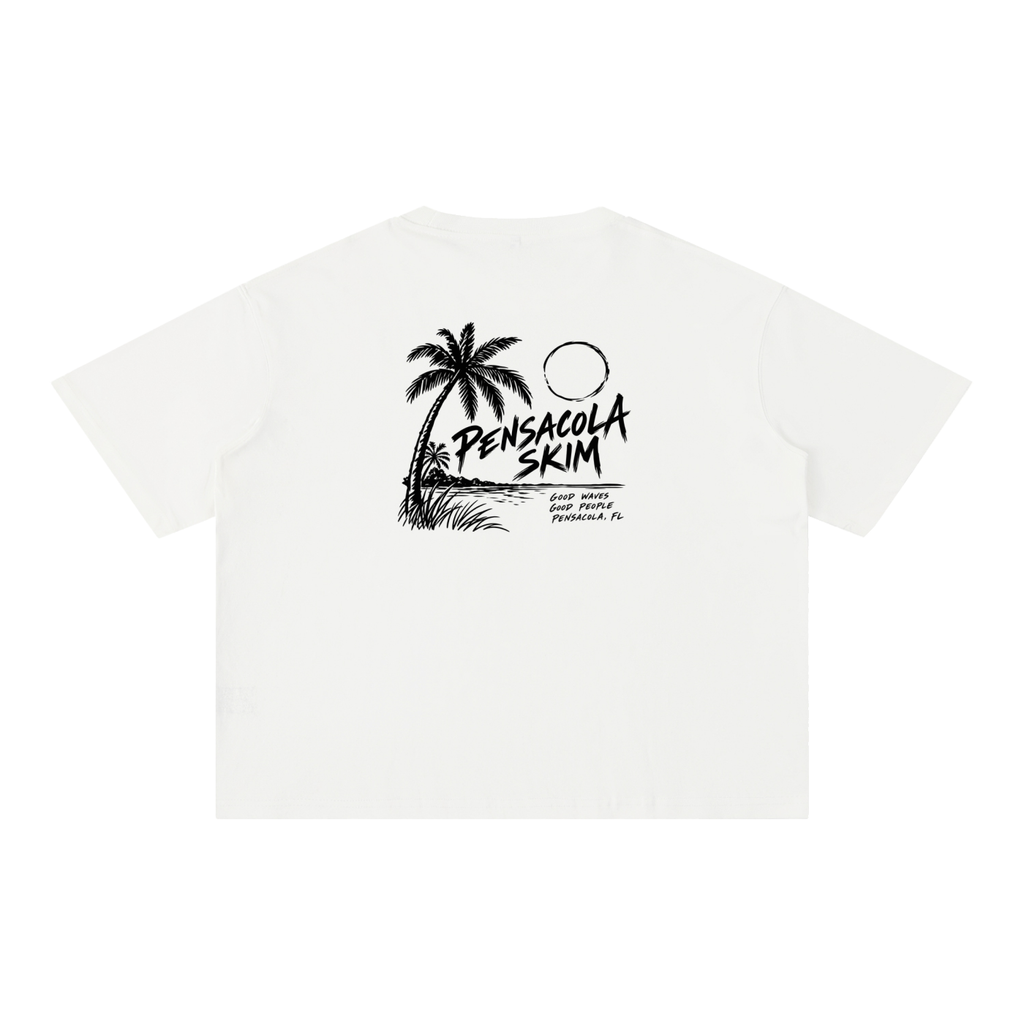 Pensacola Skim Coastal Graphic Mineral Wash Boxy Cotton T-Shirt