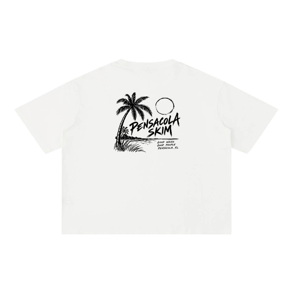 Pensacola Skim Coastal Graphic Mineral Wash Boxy Cotton T-Shirt