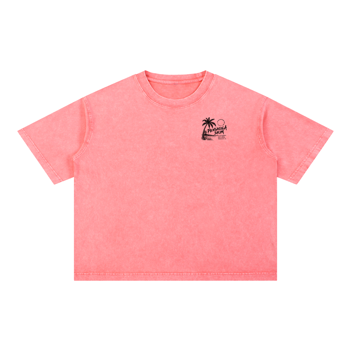 Pensacola Skim Coastal Graphic Mineral Wash Boxy Cotton T-Shirt