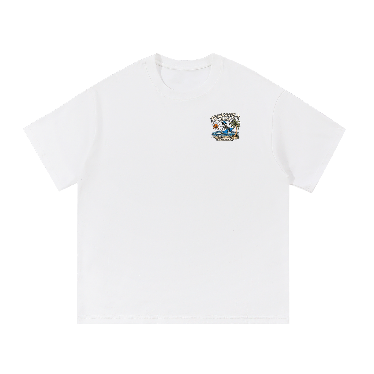 Pensacola Skim Skeleton Graphic Regular Fit Cotton T-Shirt