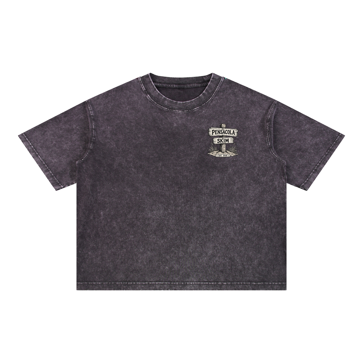 Pensacola Skim Sign Graphic Mineral Wash Boxy Cotton T-Shirt