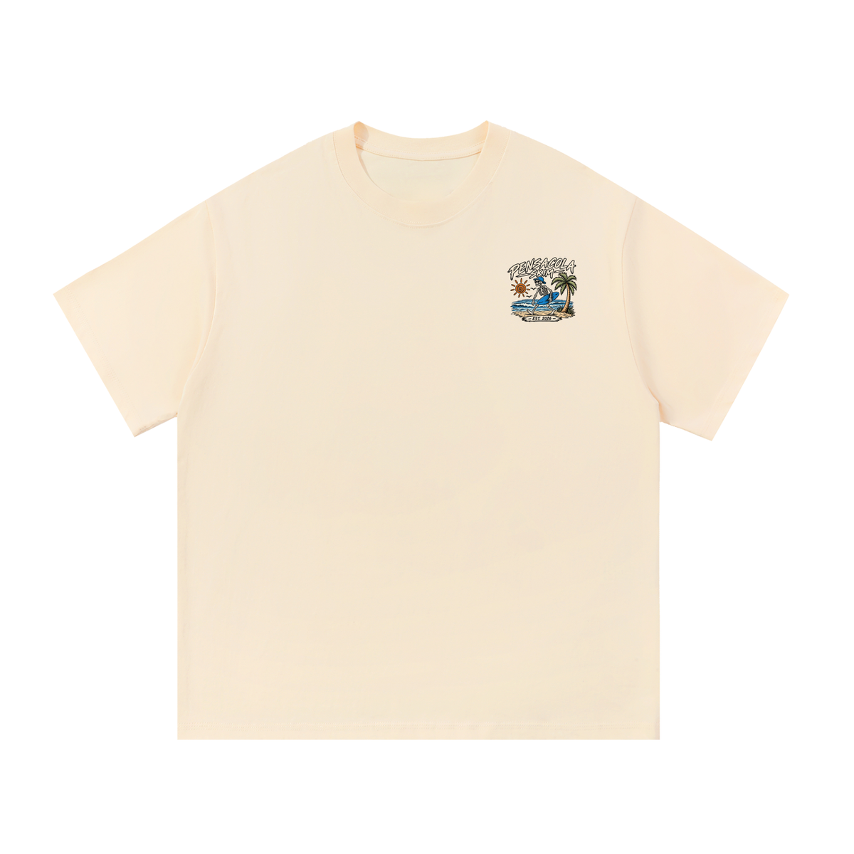 Pensacola Skim Skeleton Graphic Regular Fit Cotton T-Shirt