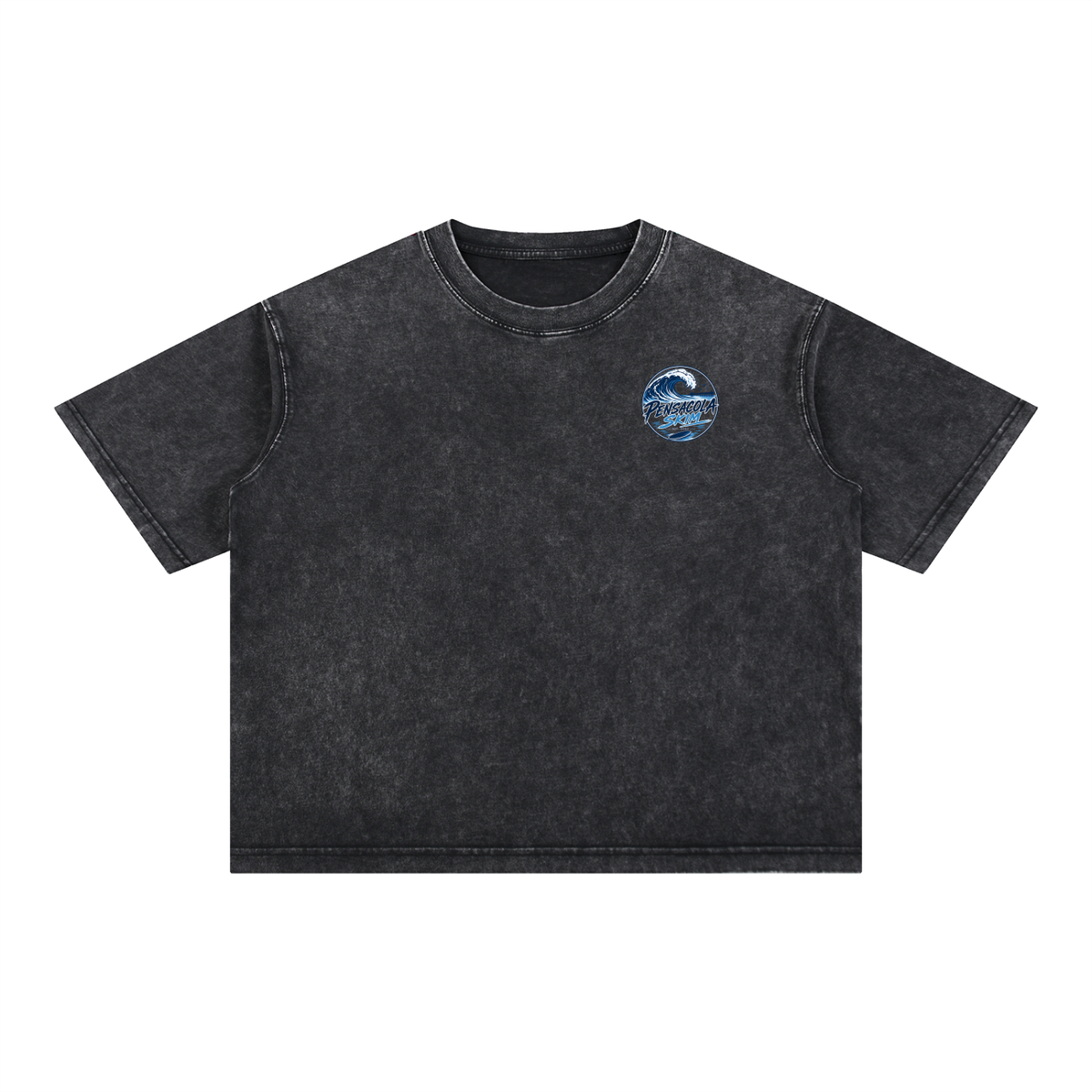 Pensacola Skim Original Logo Graphic Mineral Wash Boxy Cotton T-Shirt