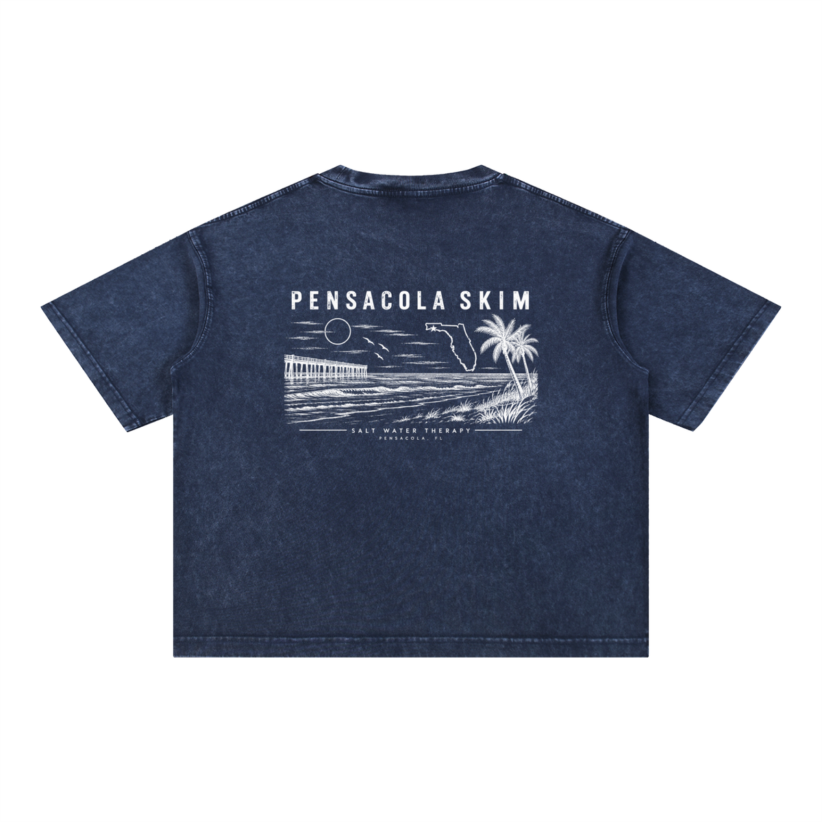 Pensacola Skim Salt Water Therapy Mineral Wash Boxy Cotton T-Shirt