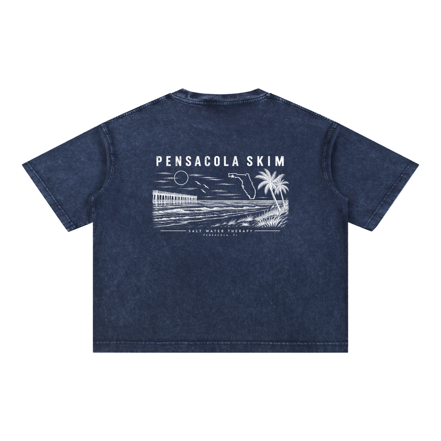 Pensacola Skim Salt Water Therapy Mineral Wash Boxy Cotton T-Shirt