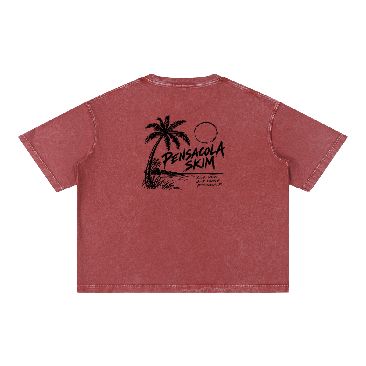 Pensacola Skim Coastal Graphic Mineral Wash Boxy Cotton T-Shirt