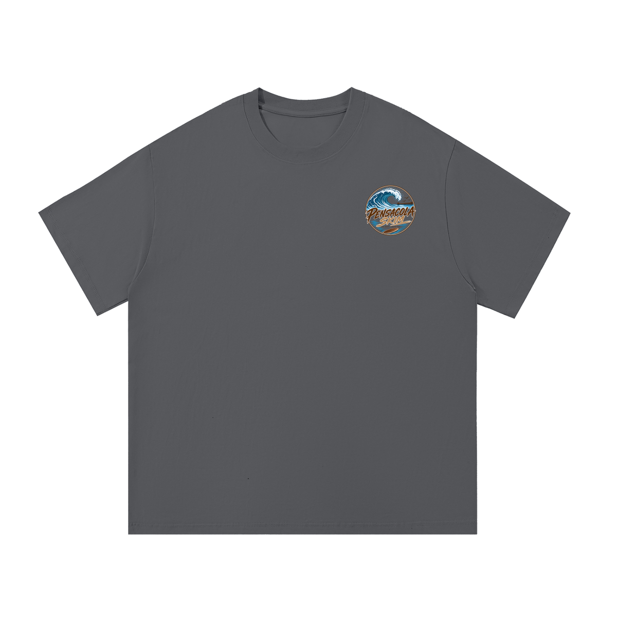 Pensacola Skim Neutral Color Logo Graphic Classic Fit Cotton T-Shirt