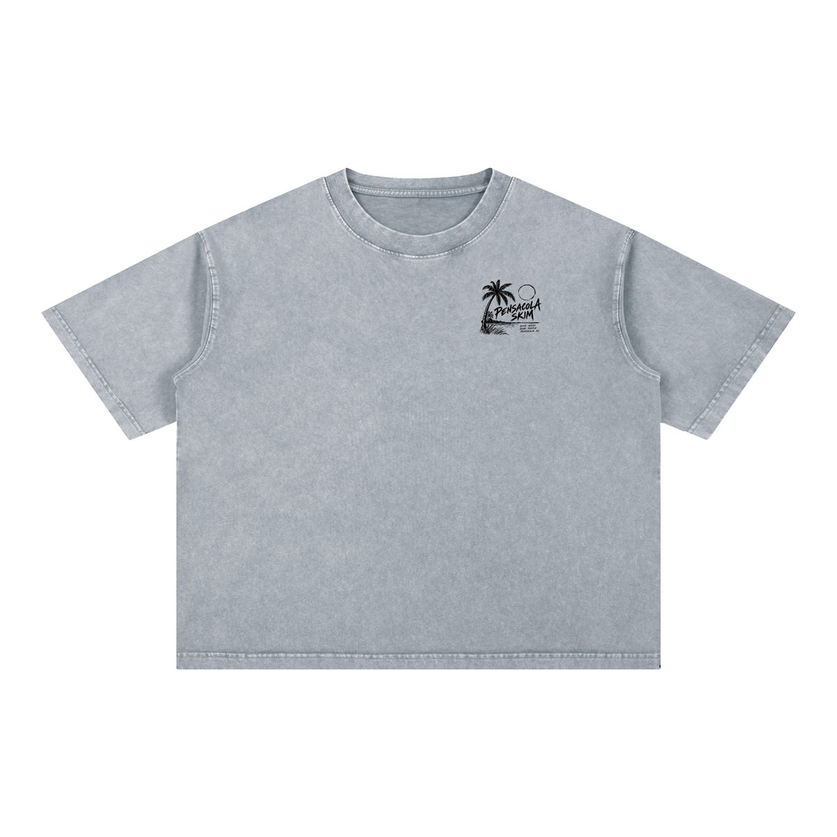 Pensacola Skim Coastal Graphic Mineral Wash Boxy Cotton T-Shirt