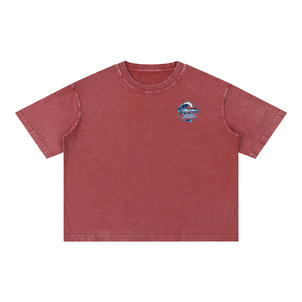 Pensacola Skim Original Logo Graphic Mineral Wash Boxy Cotton T-Shirt