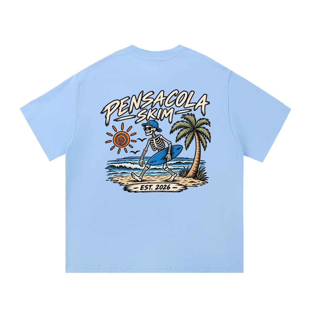 Pensacola Skim Skeleton Graphic Regular Fit Cotton T-Shirt