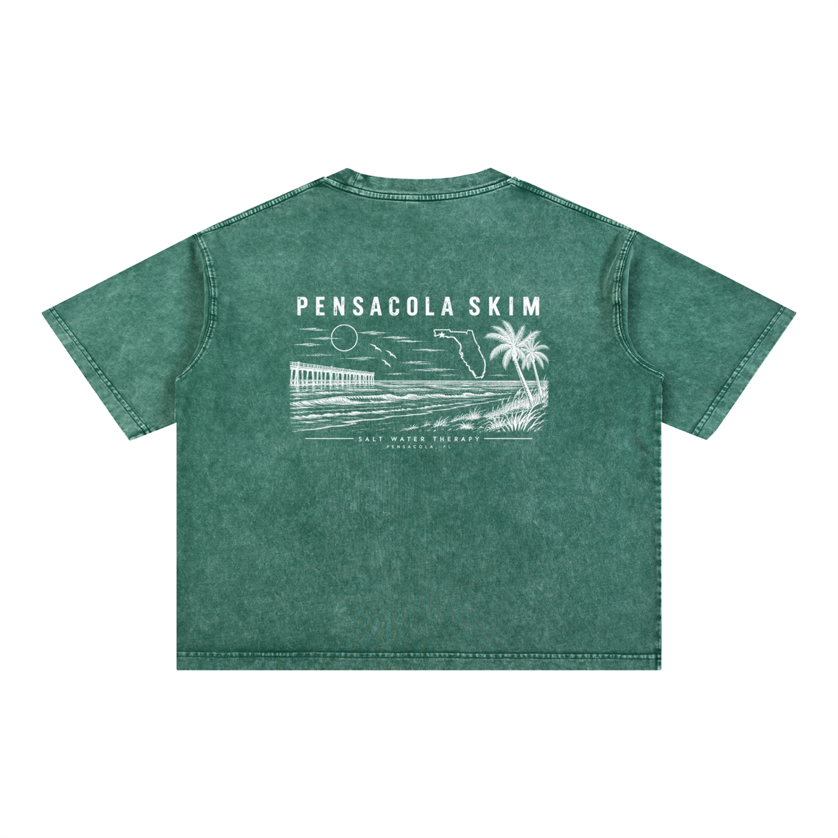 Pensacola Skim Salt Water Therapy Mineral Wash Boxy Cotton T-Shirt