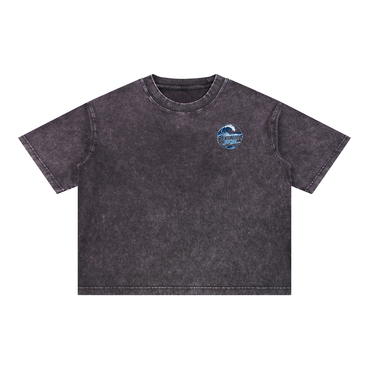 Pensacola Skim Original Logo Graphic Mineral Wash Boxy Cotton T-Shirt