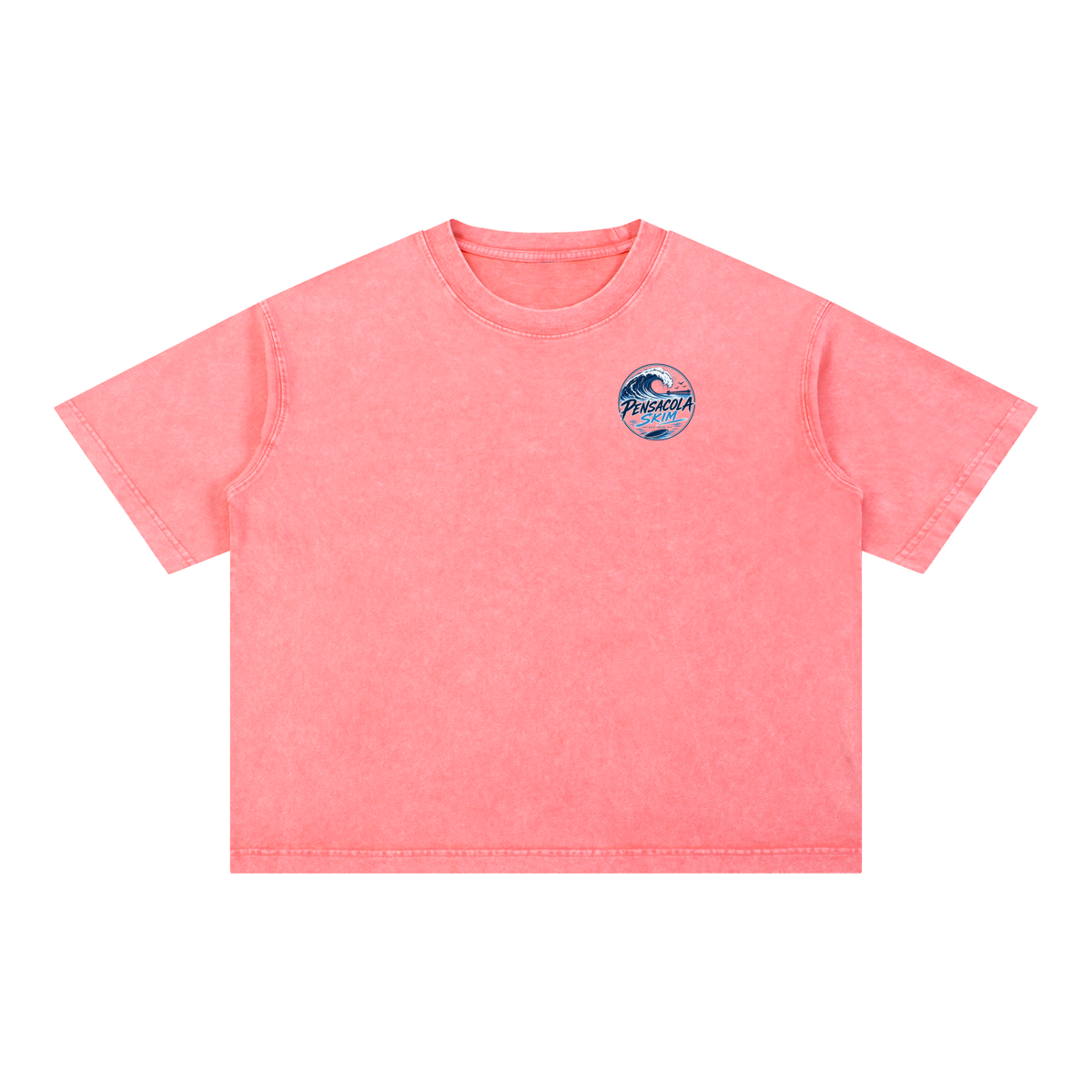 Pensacola Skim Original Logo Graphic Mineral Wash Boxy Cotton T-Shirt