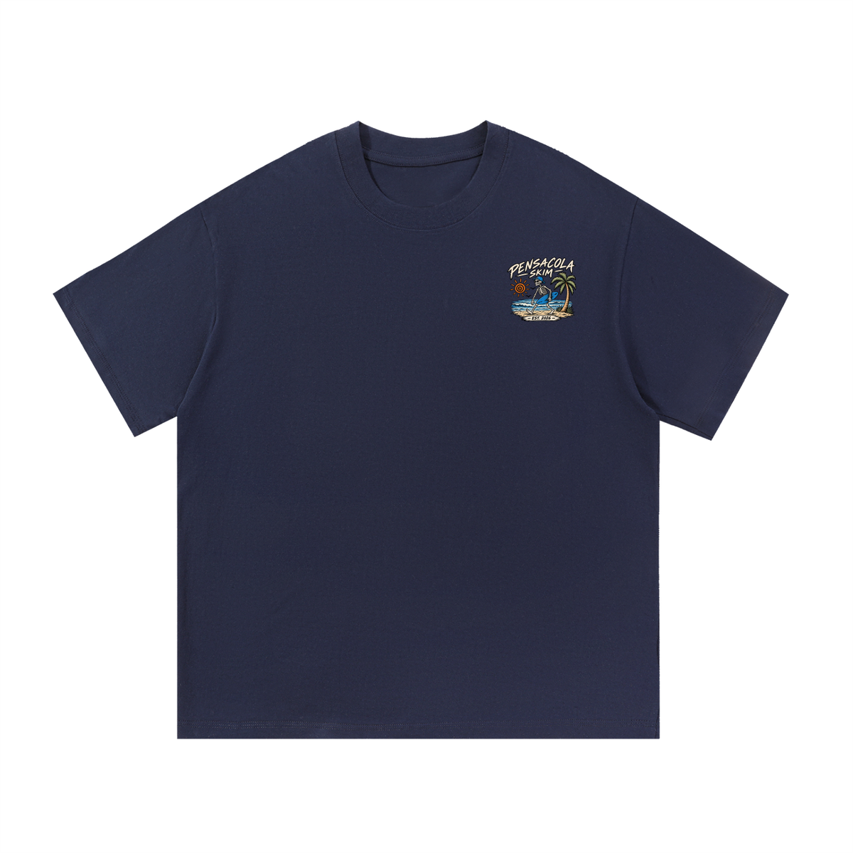 Pensacola Skim Skeleton Graphic Regular Fit Cotton T-Shirt