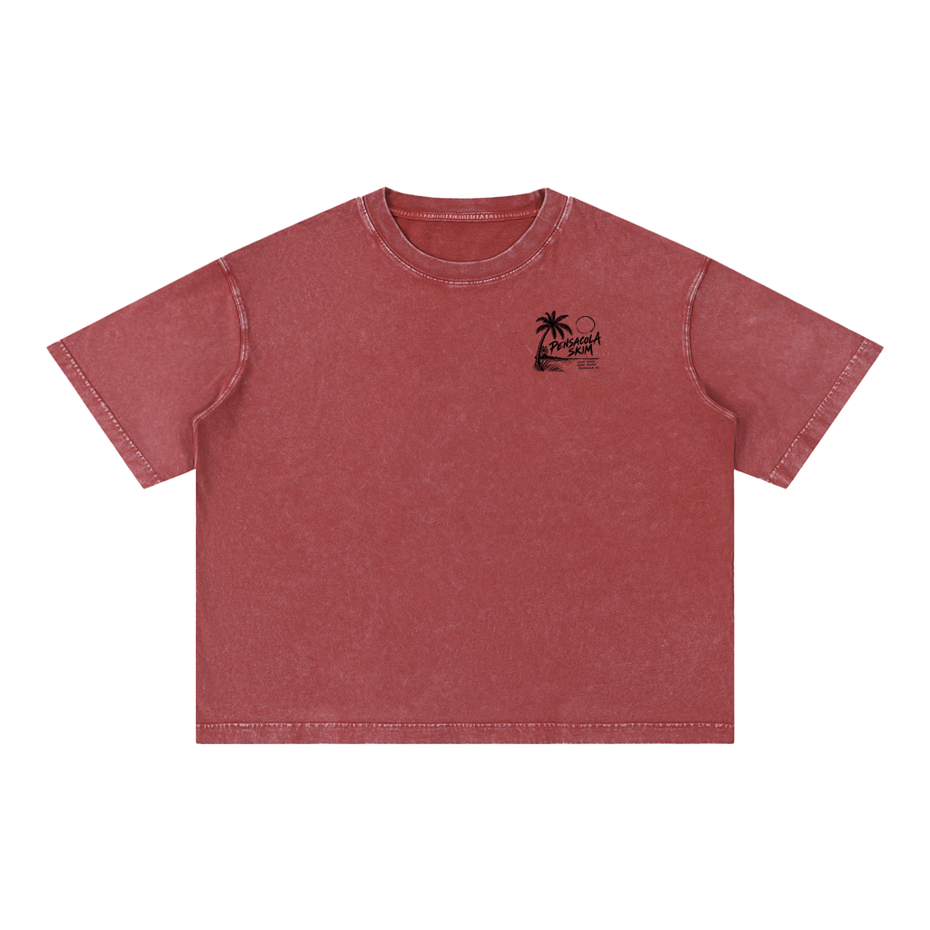 Pensacola Skim Coastal Graphic Mineral Wash Boxy Cotton T-Shirt