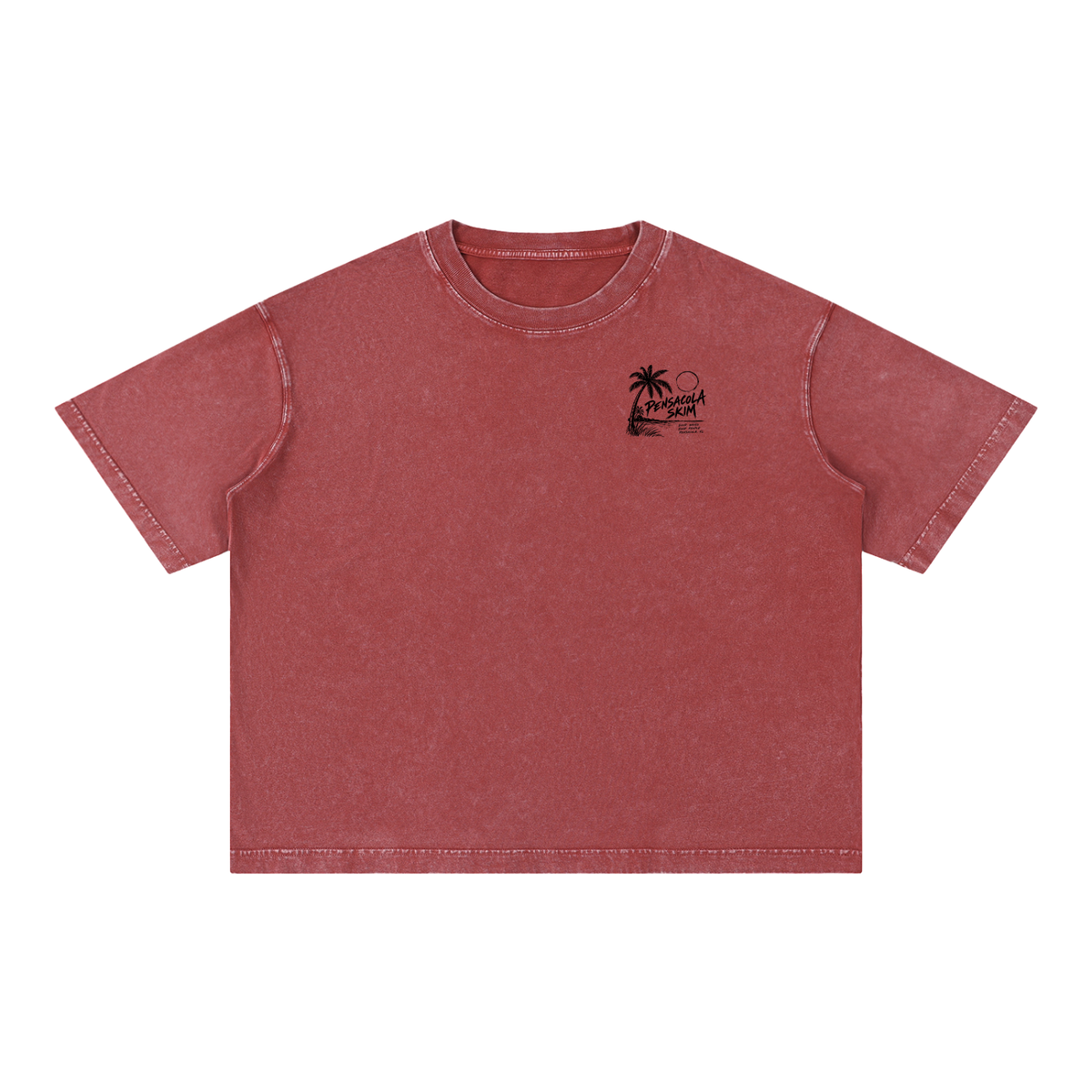 Pensacola Skim Coastal Graphic Mineral Wash Boxy Cotton T-Shirt