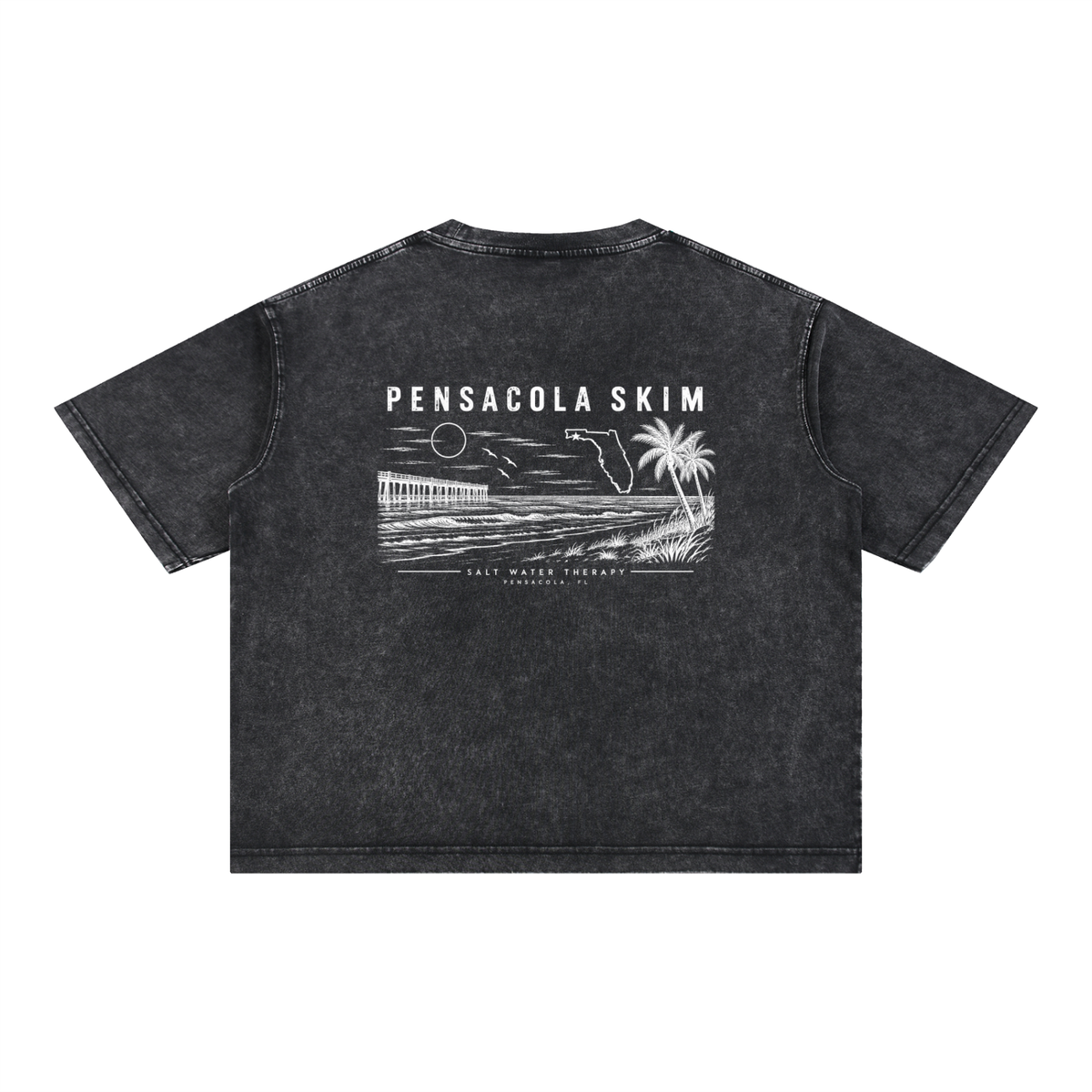 Pensacola Skim Salt Water Therapy Mineral Wash Boxy Cotton T-Shirt