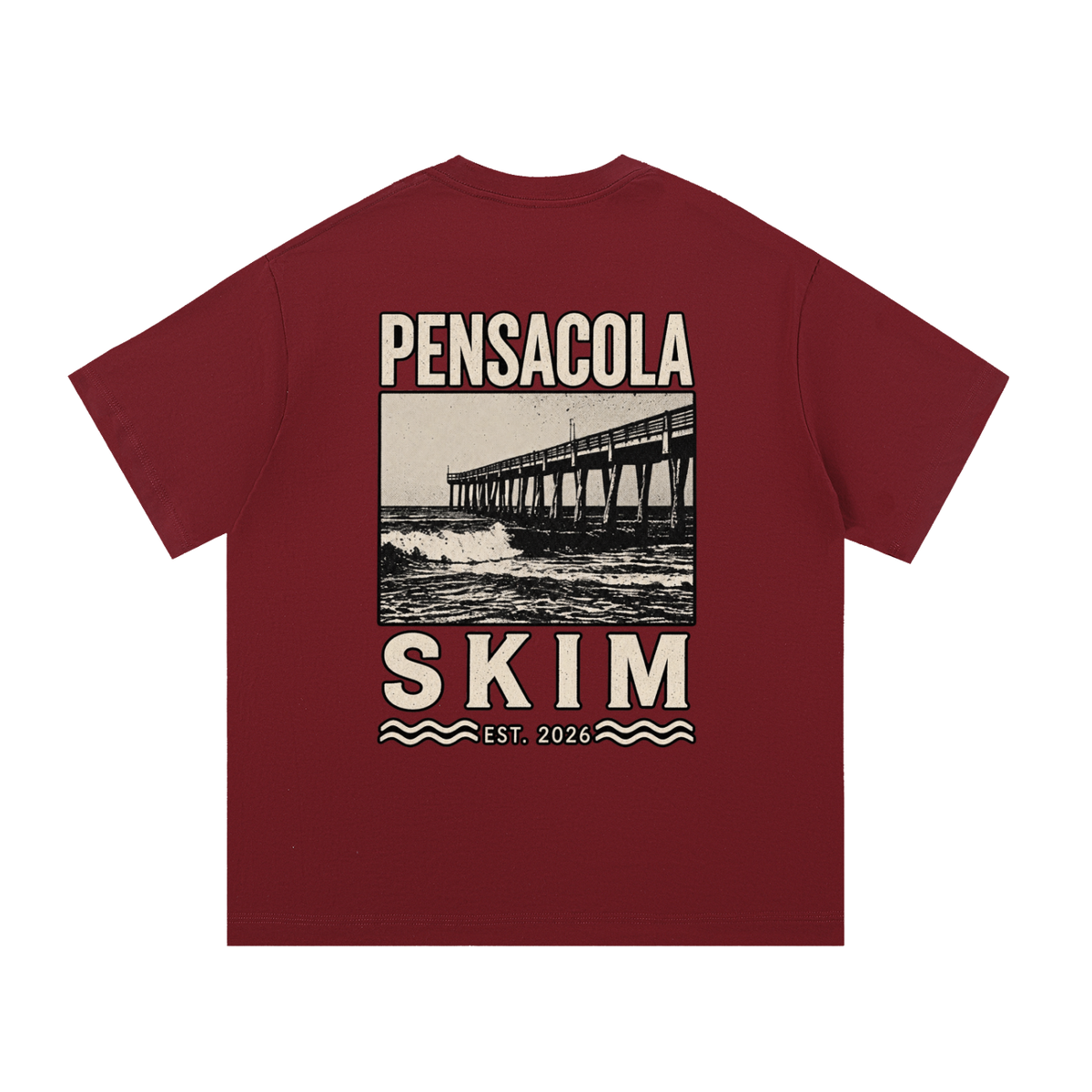 Pensacola Skim Pier Graphic Regular Fit Cotton T-Shirt
