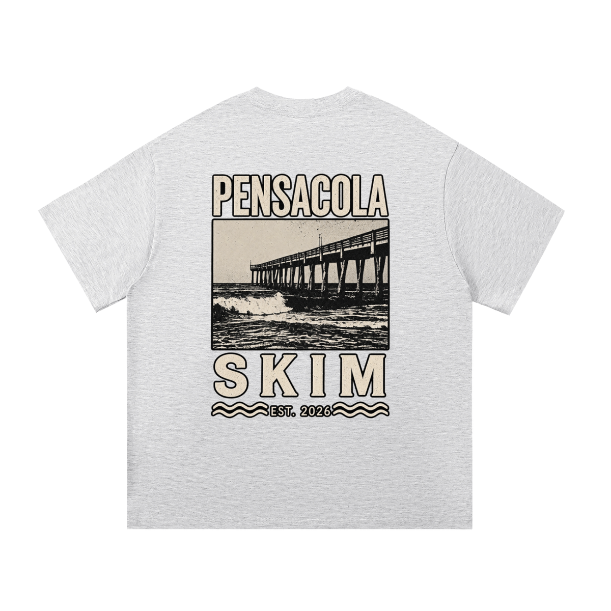 Pensacola Skim Pier Graphic Regular Fit Cotton T-Shirt