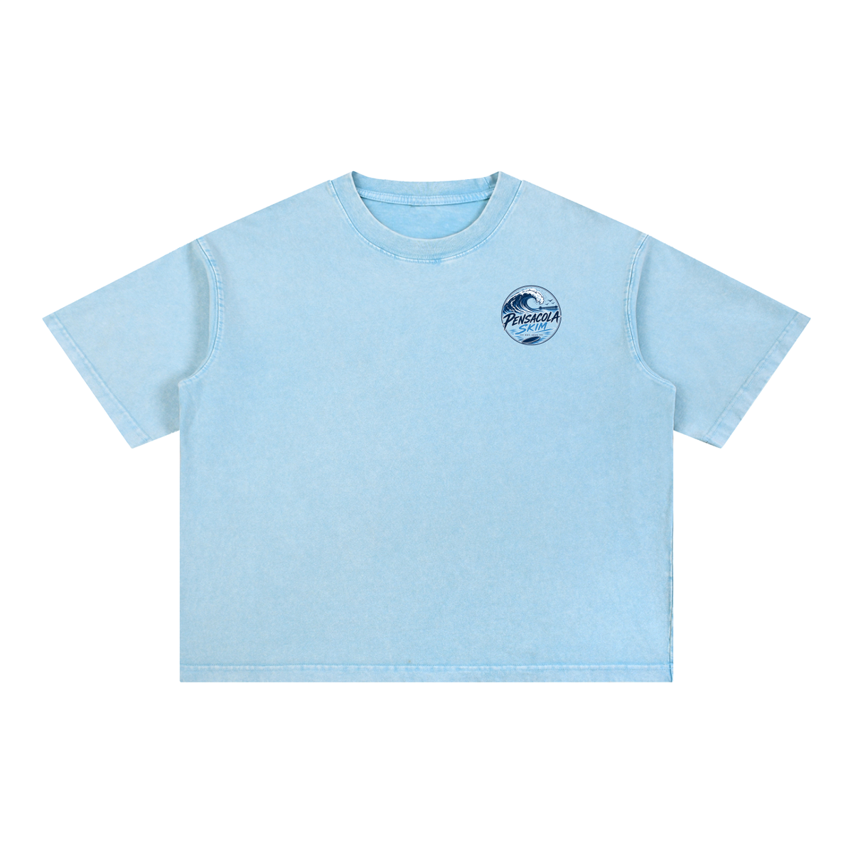 Pensacola Skim Original Logo Graphic Mineral Wash Boxy Cotton T-Shirt