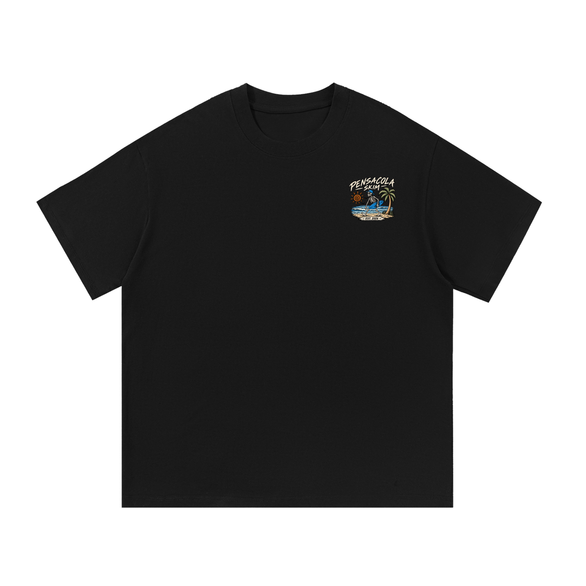 Pensacola Skim Skeleton Graphic Regular Fit Cotton T-Shirt