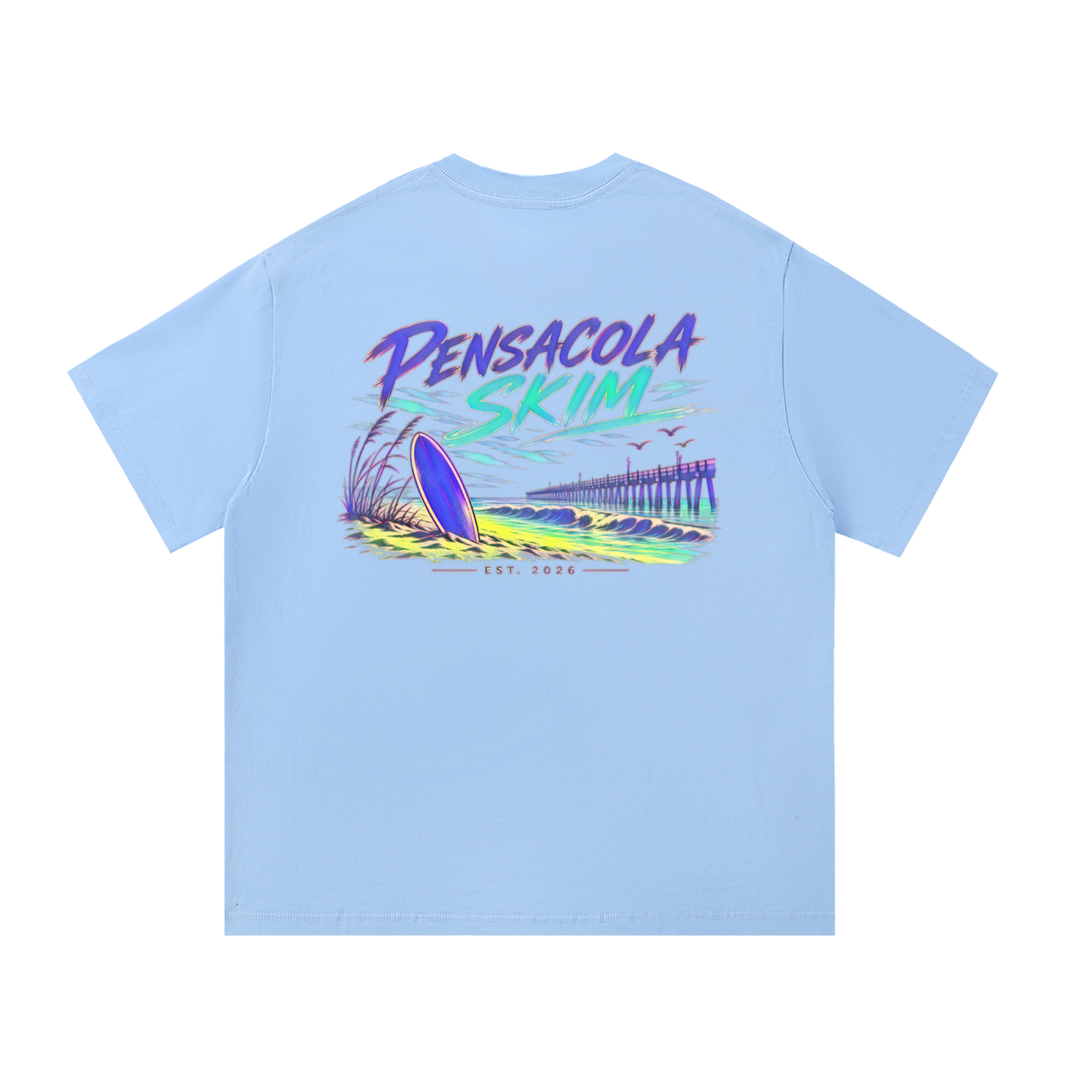 Pensacola Skim Abstract Color Graphic Classic Fit Cotton T-Shirt