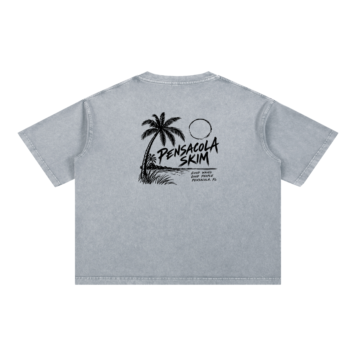 Pensacola Skim Coastal Graphic Mineral Wash Boxy Cotton T-Shirt
