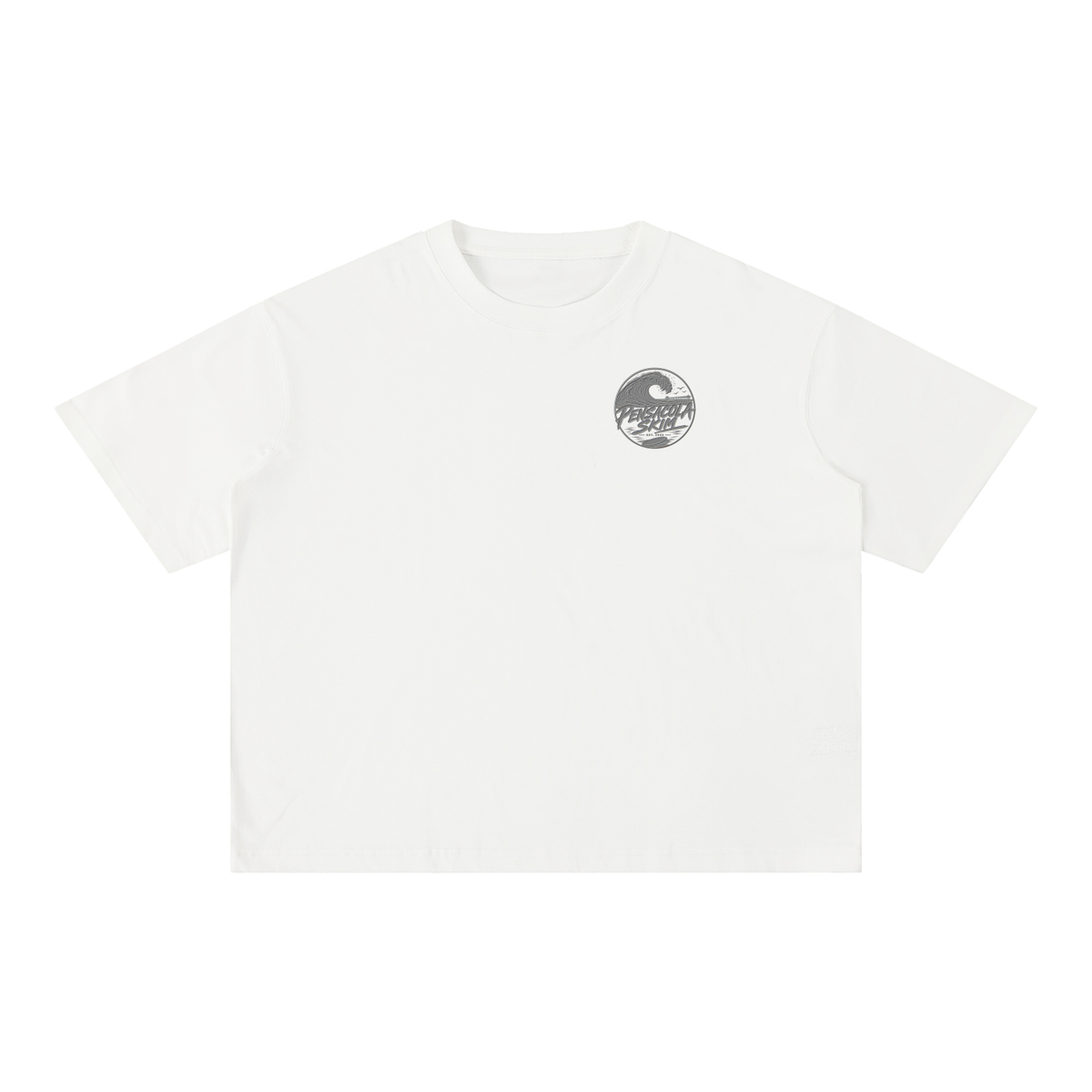 Pensacola Skim Silver Graphic Mineral Wash Boxy Cotton T-Shirt