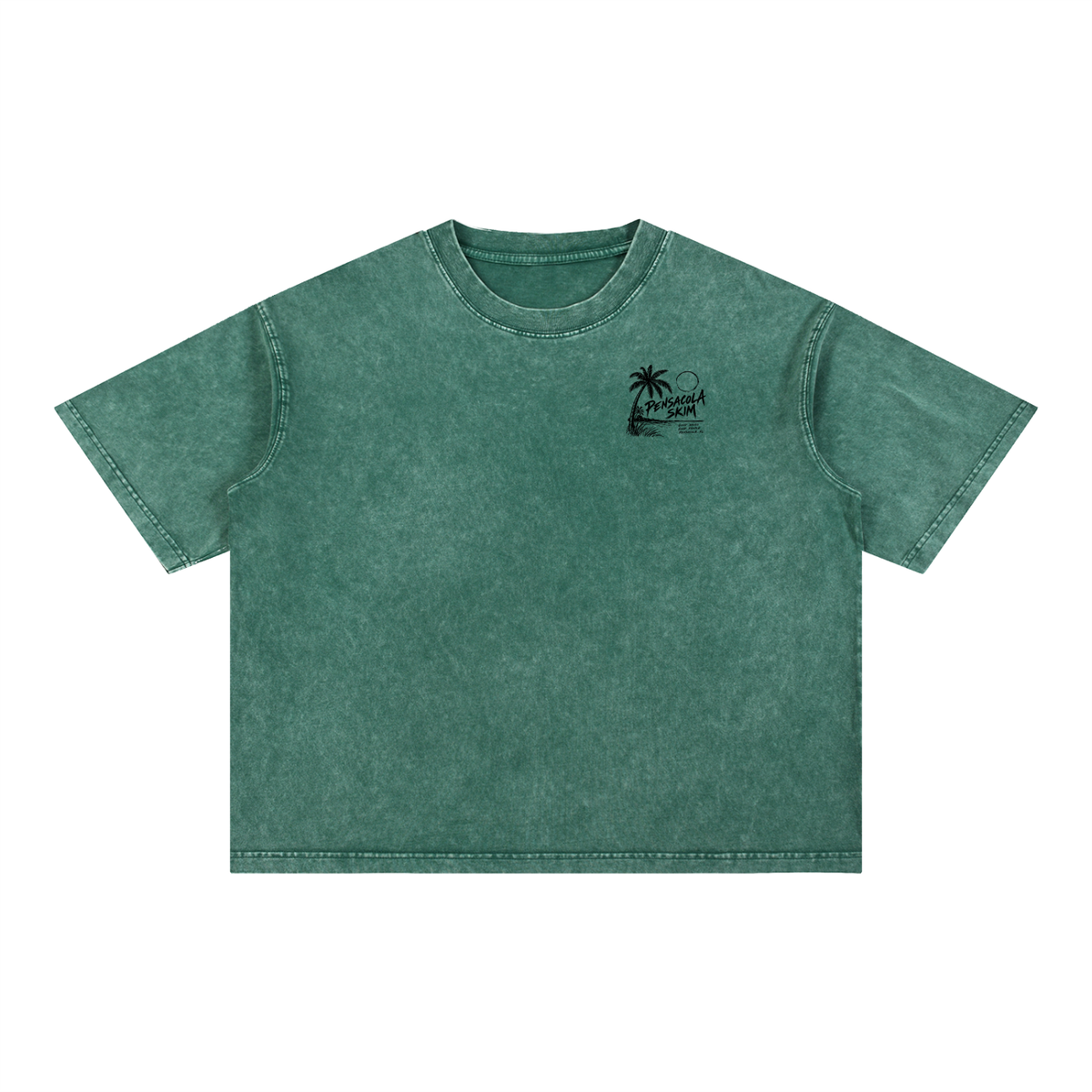 Pensacola Skim Coastal Graphic Mineral Wash Boxy Cotton T-Shirt