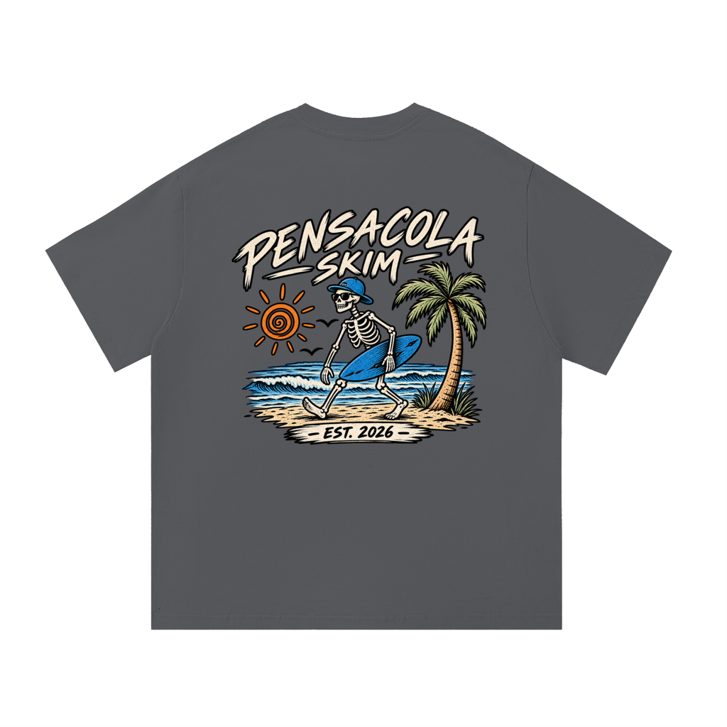Pensacola Skim Skeleton Graphic Regular Fit Cotton T-Shirt