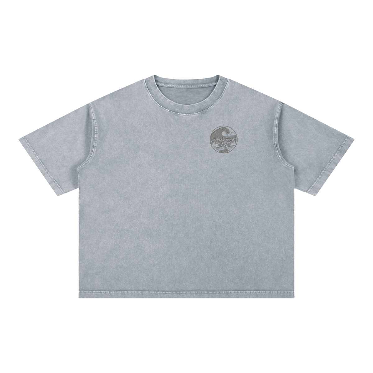 Pensacola Skim Silver Graphic Mineral Wash Boxy Cotton T-Shirt