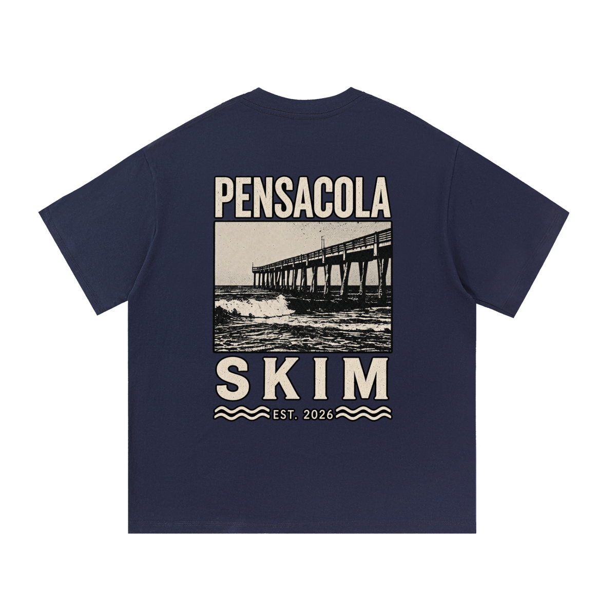 Pensacola Skim Pier Graphic Regular Fit Cotton T-Shirt