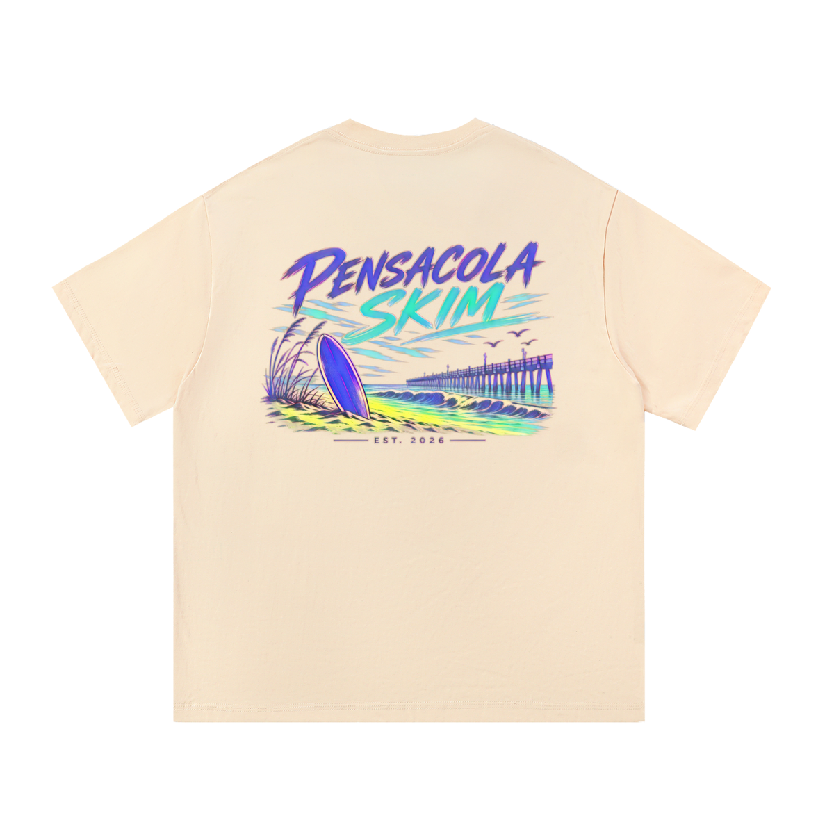 Pensacola Skim Abstract Color Graphic Classic Fit Cotton T-Shirt
