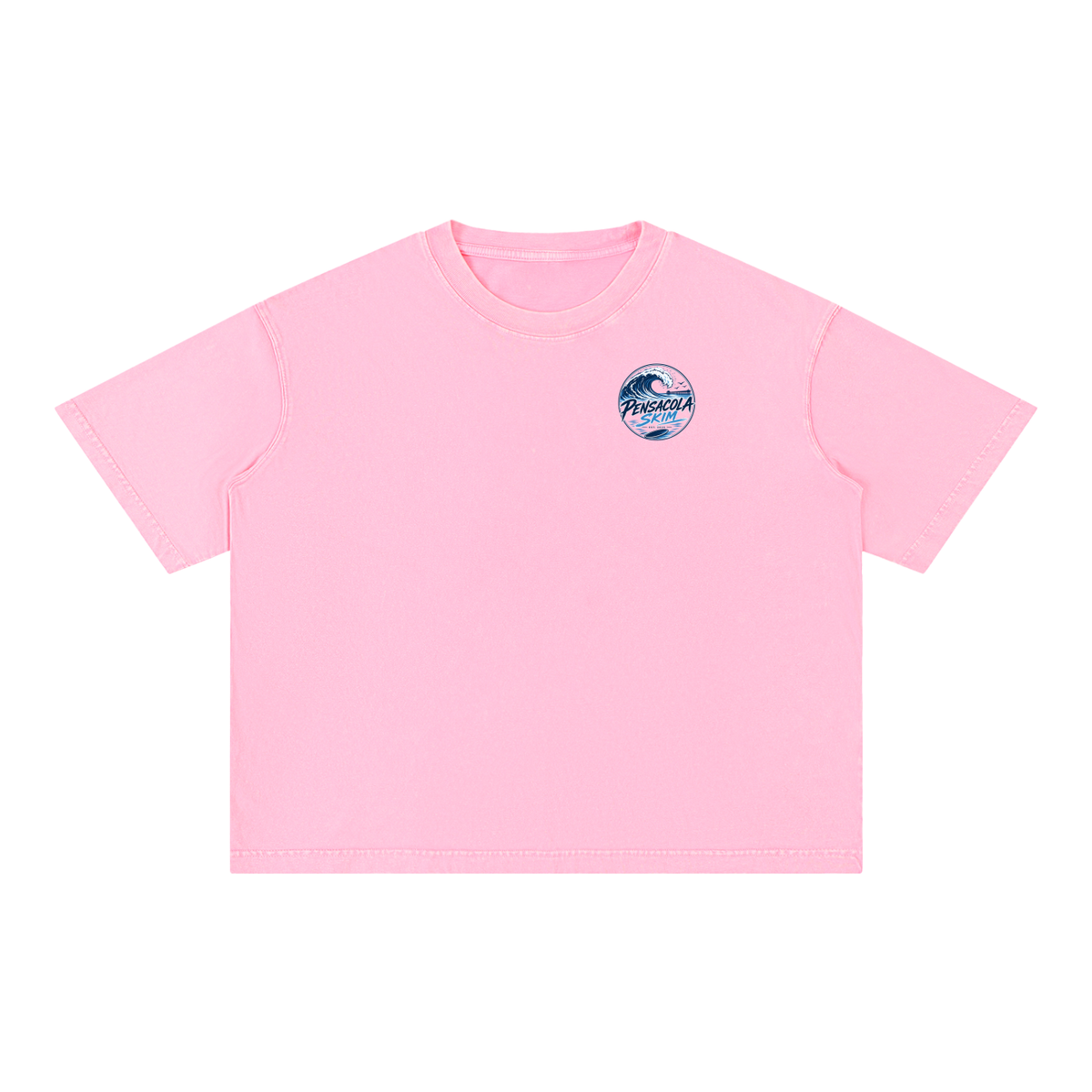 Pensacola Skim Original Logo Graphic Mineral Wash Boxy Cotton T-Shirt
