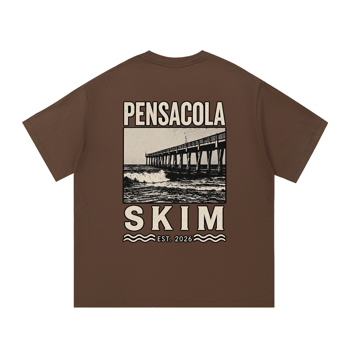 Pensacola Skim Pier Graphic Regular Fit Cotton T-Shirt