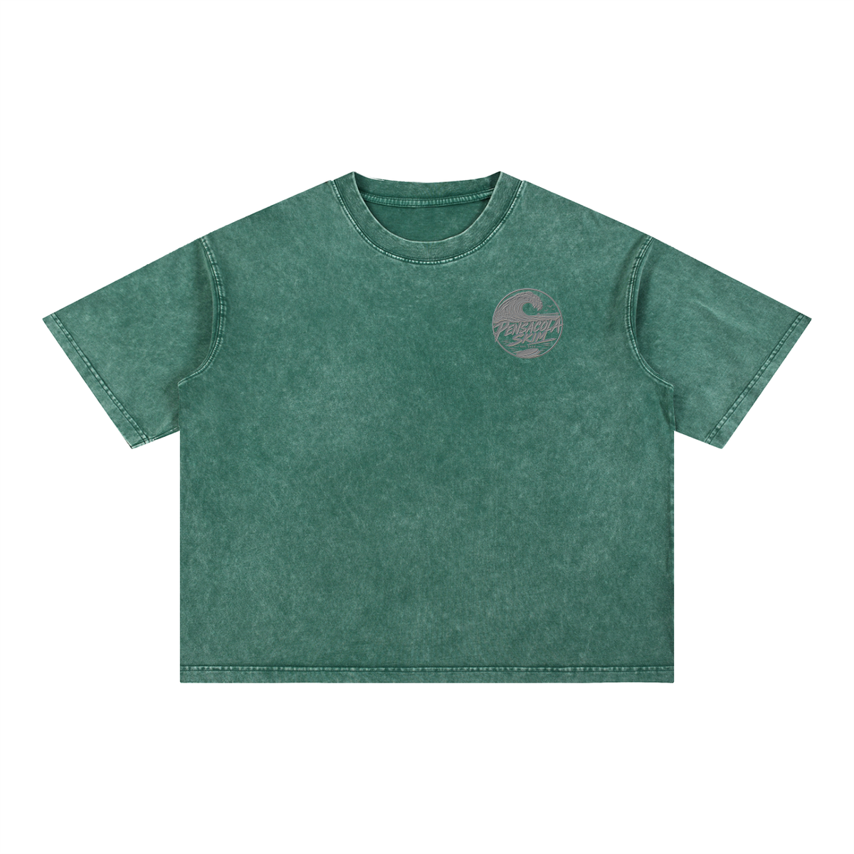 Pensacola Skim Silver Graphic Mineral Wash Boxy Cotton T-Shirt