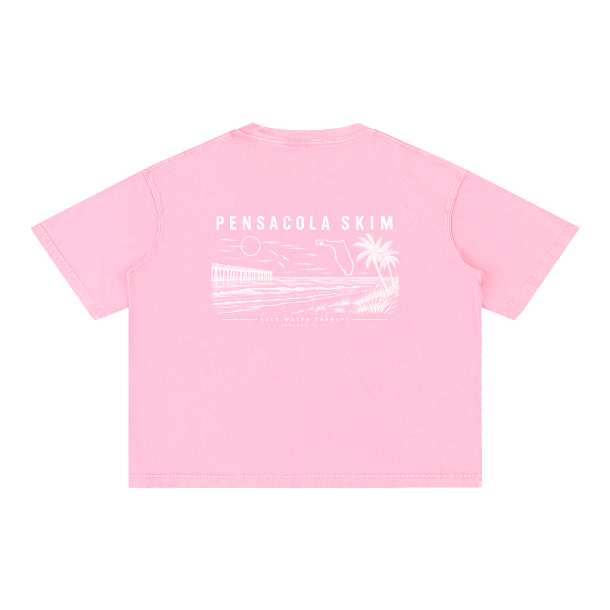 Pensacola Skim Salt Water Therapy Mineral Wash Boxy Cotton T-Shirt