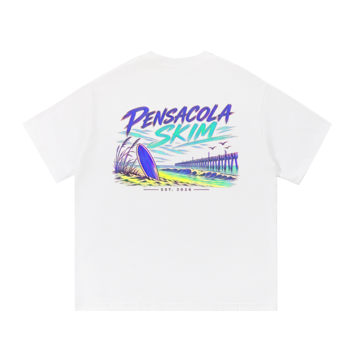 Pensacola Skim Abstract Color Graphic Classic Fit Cotton T-Shirt