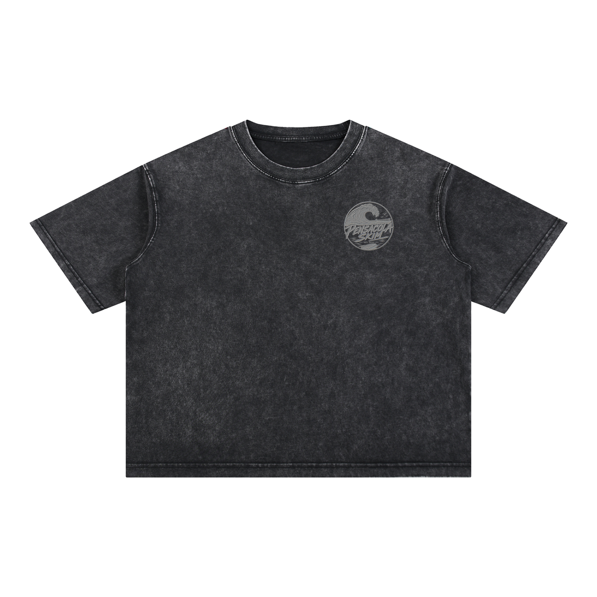 Pensacola Skim Silver Graphic Mineral Wash Boxy Cotton T-Shirt