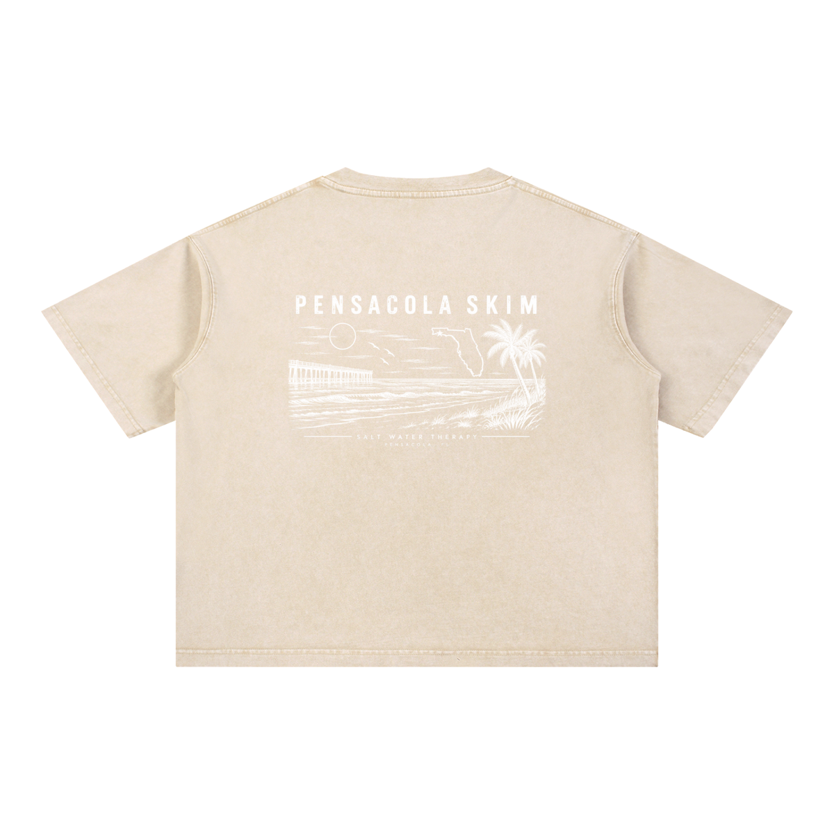 Pensacola Skim Salt Water Therapy Mineral Wash Boxy Cotton T-Shirt