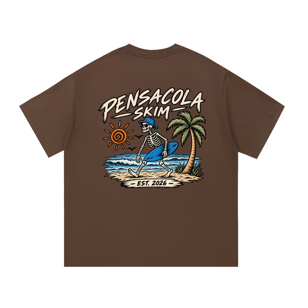 Pensacola Skim Skeleton Graphic Regular Fit Cotton T-Shirt
