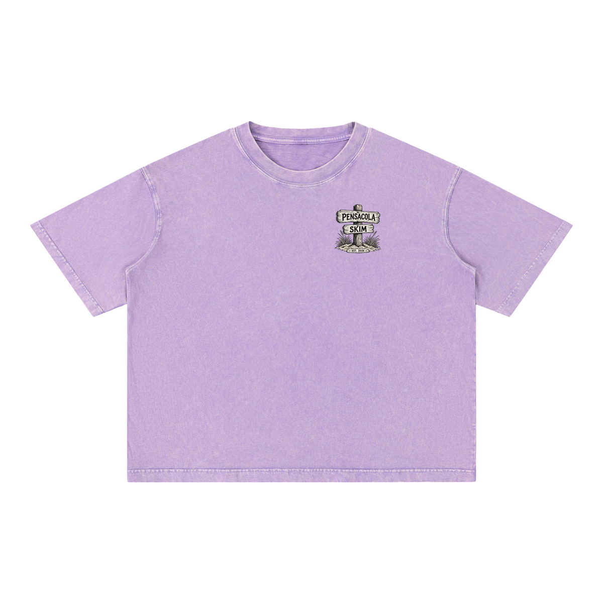 Pensacola Skim Sign Graphic Mineral Wash Boxy Cotton T-Shirt