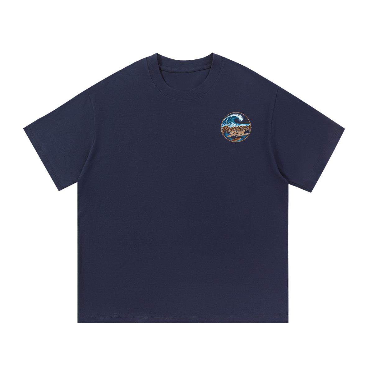 Pensacola Skim Neutral Color Logo Graphic Classic Fit Cotton T-Shirt